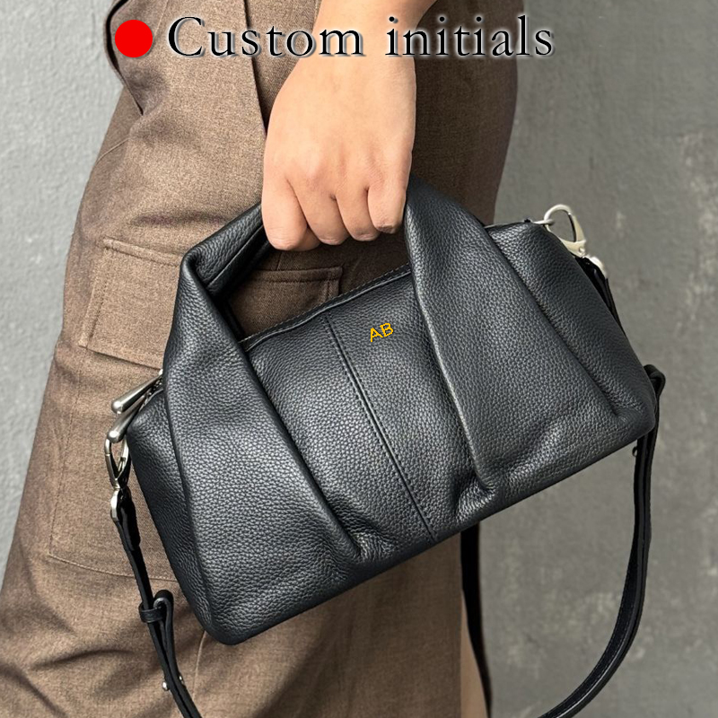 Interior Design Japan - Custom Initials Leather Pillow Bags For