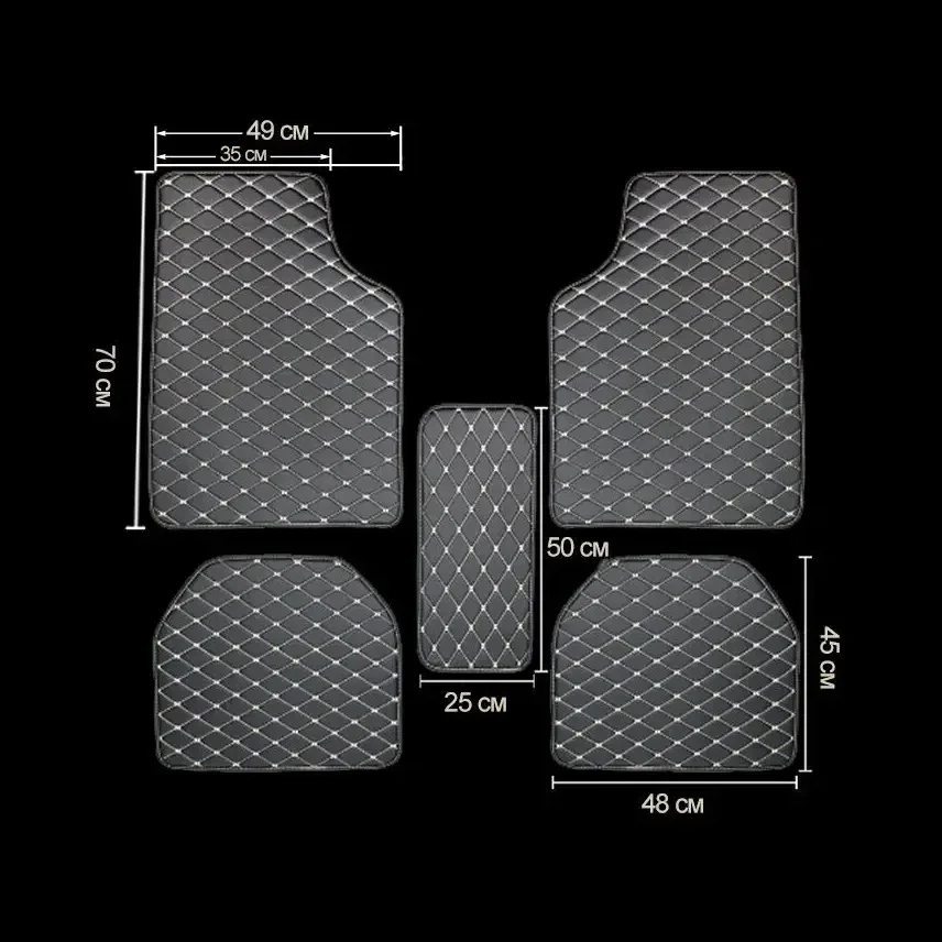 Car Floor Mats 5Pcs PU Leather - Interior Design Styles ulasan dan harga