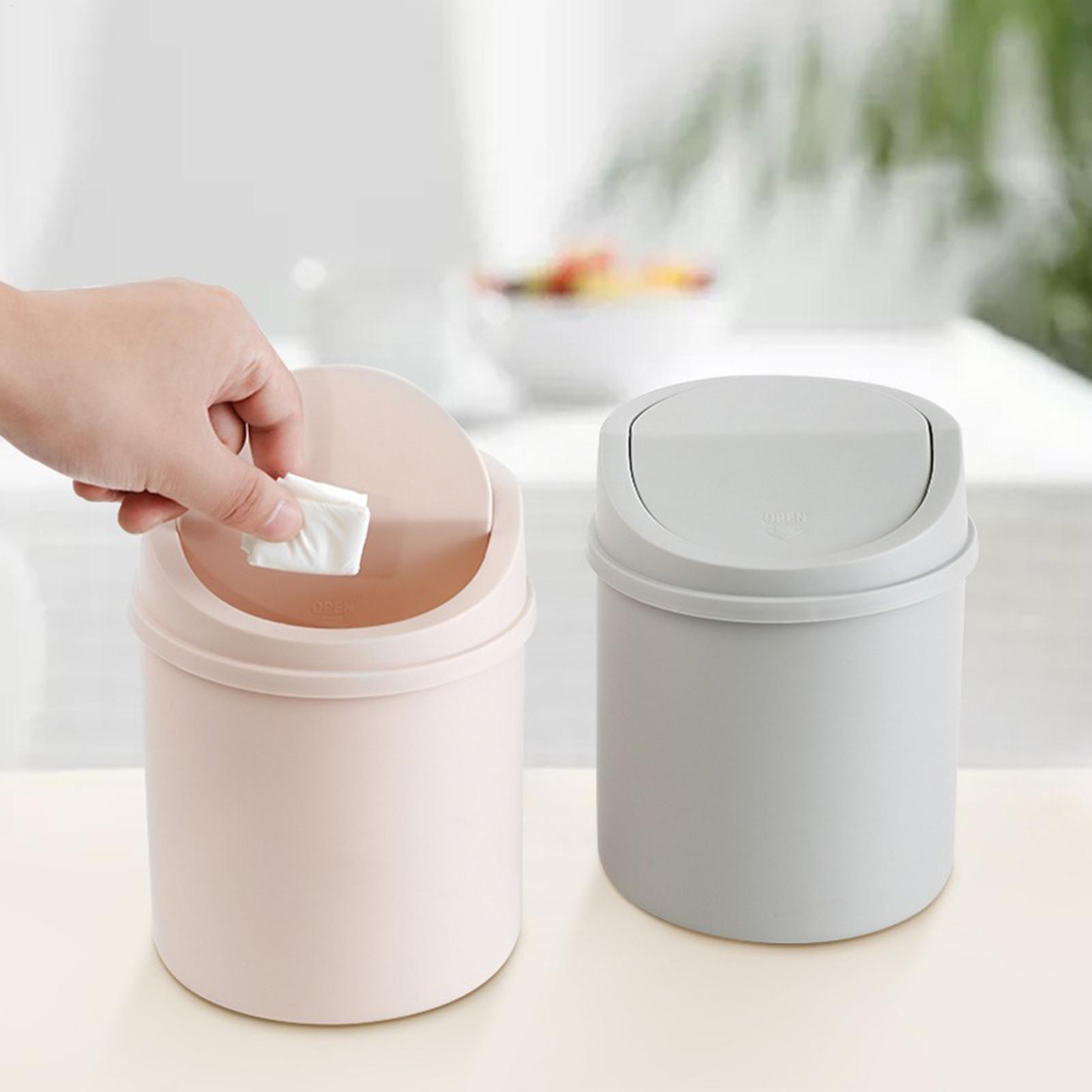 Mini Desk Trash Can With Flipp - Interior Design Your Home ulasan dan harga