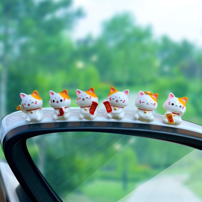 Car Japanese Lucky Cat Ornamen - Interior Design Japan ulasan dan harga