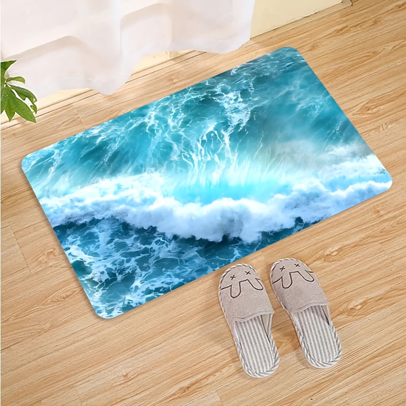 Ocean Wave Doormat - Serene Bl - Interior Design Your Home ulasan dan harga