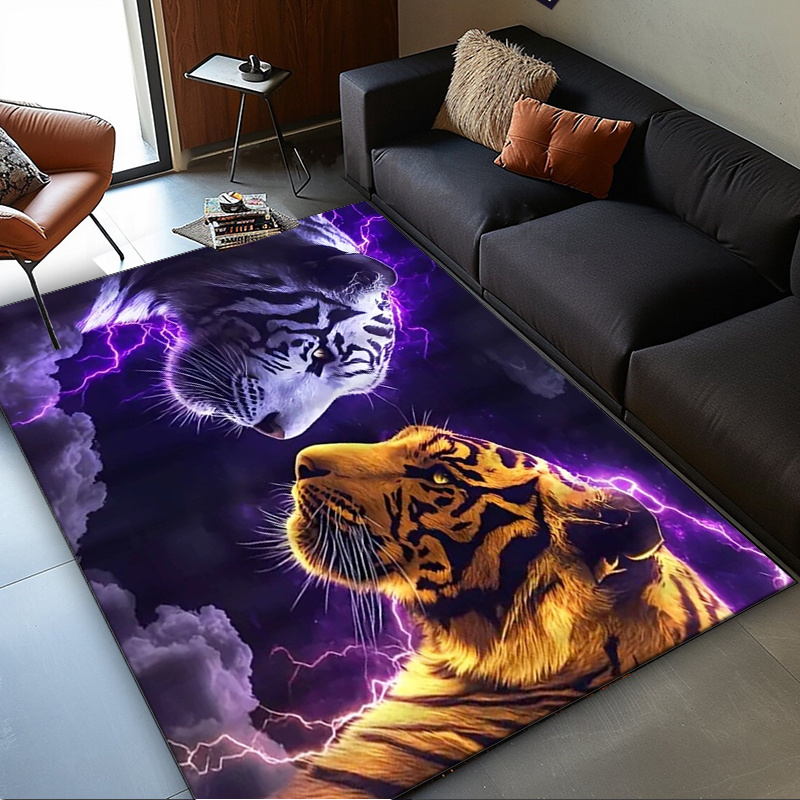 Tiger faces rug with electric  - Interior Design Your Home ulasan dan harga