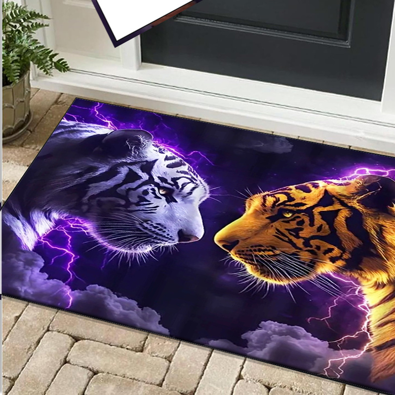 Tiger faces rug with electric  - Interior Design Your Home ulasan dan harga