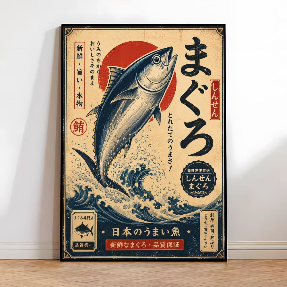 Vintage Japanese Fish Sushi La - Interior Design Japan ulasan dan harga